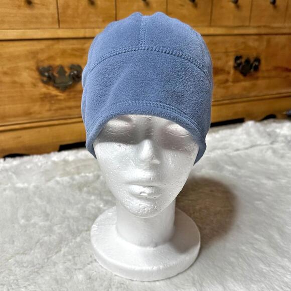 NWT All In Motion Women's Blue Fleece Beanie with Ponytail Opening - Picture 2 of 8